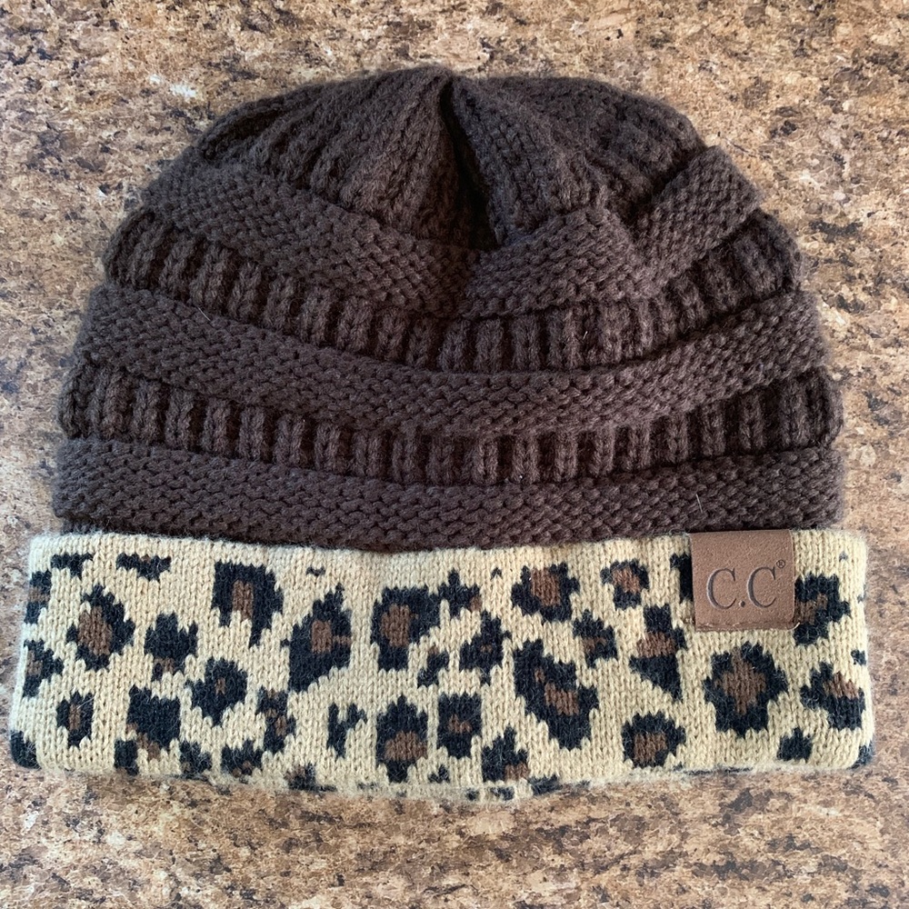 C.C leopard beanie
